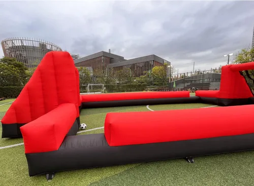 Miniatura 6 de Campo de fútbol inflable para exteriores de 40 x 20 pies, cancha de fútbol y fútbol inflable para juegos escolares, juegos familiares