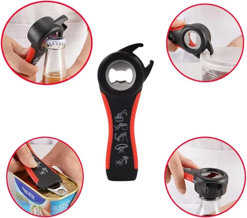 Miniatura 6 de Abrebotellas para manos artríticas, abridor de tarros para ancianos, niños, mujeres, personas con manos débiles, utensilios de cocina 02-Negro