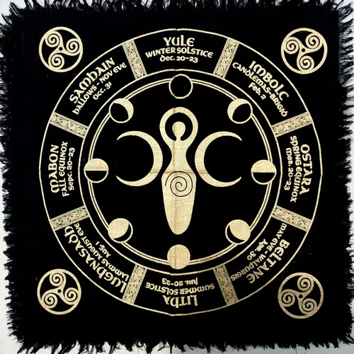 Miniatura 33 de CRAFT KALA Tela de altar planetas espirituales, estrellas rituales y galaxia, hermoso sistema solar, sistema solar, oro y plata, 24 x 24 pulgadas