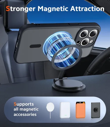 Miniatura 914 de FNTCASE Funda para iPhone 13 Pro-Max: Fundas magnéticas transparentes compatibles con Magsafe Slim anti amarillamiento protección contra caídas