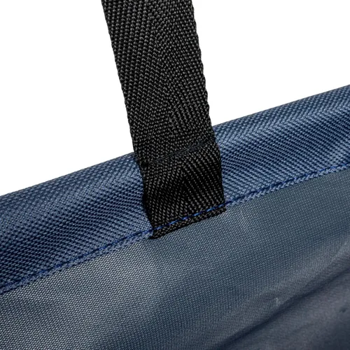 Miniatura 6 de Household Essentials Krush Bolsa multiusos de lona con bolsillos, bolsa reutilizable para comestibles, color azul con ribete negro