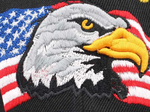 Miniatura 3 de Anna-Kaci Gorra de béisbol con velcro ajustable en relieve en 3D con bandera estadounidense de Estados Unidos