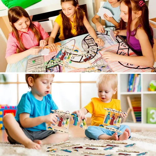 Miniatura 5 de Amyhill 24 juegos de pescadores de hombres, manualidades para niños, primera comunión, escuela dominical, kit de manualidades bíblicas, suministros