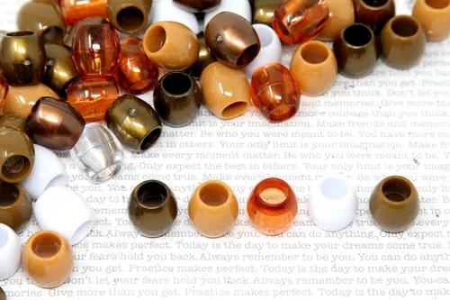 Miniatura 3 de Alrededor de 60 cuentas grandes de poni de alta calidad, pulseras de cuentas frescas, trenzas de pelo, manualidades para niños, plástico, mezcla