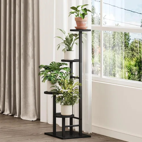 Miniatura 4 de Soporte para plantas de 5 niveles para interiores, estante esquinero para plantas, organizador de estantes para plantas, soporte de flores