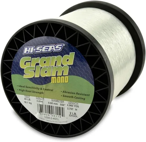 Miniatura 15 de HI-SEAS Grand Slam - Sedal de pesca de monofilamento, fuerte y resistente a la abrasión, en agua dulce y salada transparente, rosa, verde, azul Azul