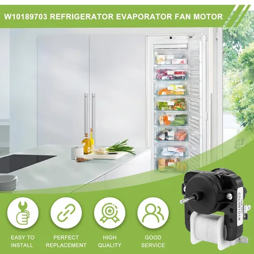Miniatura 6 de [Actualizado] AMI PARTS W10189703 - Motor de ventilador evaporador para refrigeradores Whirl-Pool Ken-More - Reemplaza WPW10189703, AP6016598