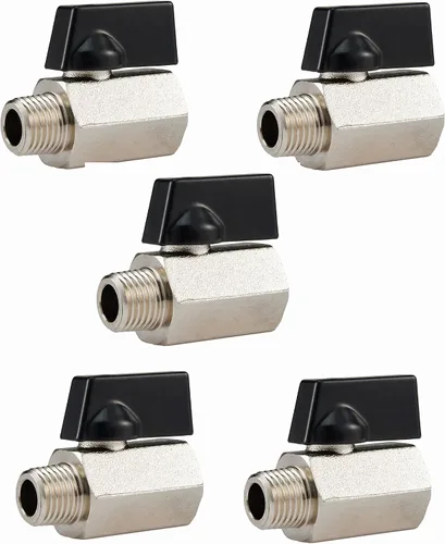 Miniatura 8 de EFIELD 1/4 Válvula de bola de latón de 1/4 "hembra NPT X 1/4" macho NPT válvula de cierre roscada, (MINI001)