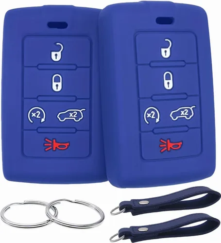 Miniatura 14 de REPROTECTING Funda de goma de silicona para llavero compatible con Jeep Grand Cherokee L Grand Wagoneer L Wagoneer Grand Cherokee L 2021-2025