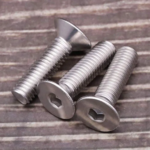 Miniatura 8 de Tornillos de cabeza avellanada plana 1/4-20 x 1, cobertura completa de rosca de máquina, unidad hexagonal Allen, acero inoxidable 304 18-8 SS, 25