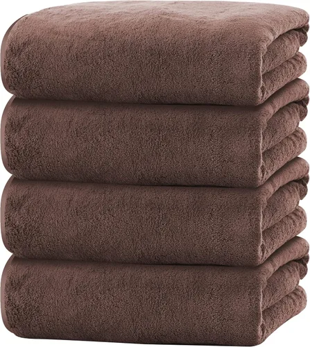 Miniatura 20 de Cosy Family Juego de toallas de microfibra de 8 piezas, 2 toallas de baño, 2 toallas de mano y 4 paños de lavado, toallas ultra suaves y altamente