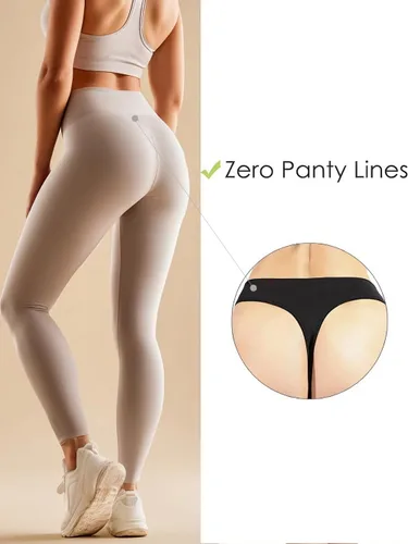 Miniatura 5 de GRANKEE - Tangas sin costuras transpirables para mujer, tangas que no se marcan, paquete de ropa