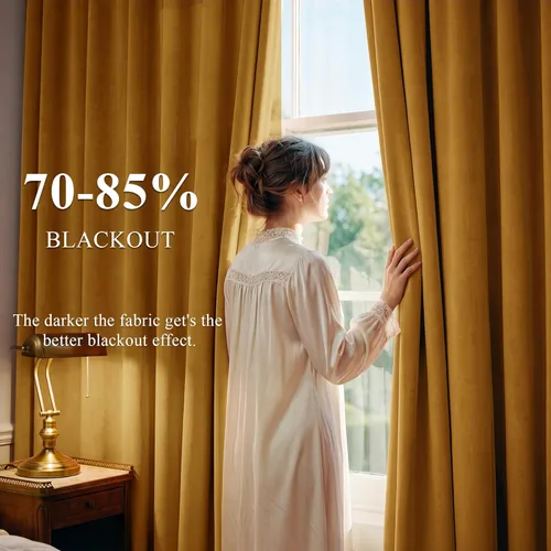 Miniatura 101 de StangH Cortinas de Terciopelo Verde Esmeralda de 96 Pulgadas - Cortinas Opacas de Terciopelo de Lujo Súper Suaves, Elegante Cobertura de Ventana