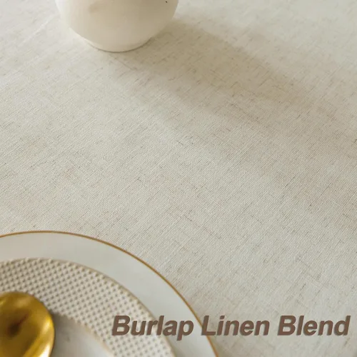 Miniatura 2 de Mantel rectangular de lino beige crema para comedor y cocina, mantel rectangular de arpillera de lino con borlas, resistente, rústico, campestre