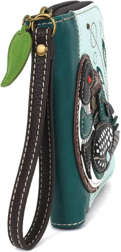 Miniatura 2 de CHALA Cartera con cremallera pulsera 8 ranuras para tarjetas de crédito piel sintética resistente