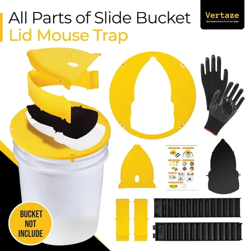 Miniatura 7 de Trampa para ratones con tapa de cubo, trampa para ratones, trampa para ratones para interiores para el hogar, reinicio automático, captura múltiple
