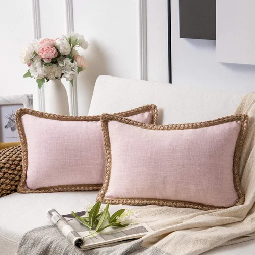 Miniatura 75 de Phantoscope Farmhouse - Fundas de almohada decorativas para exteriores, Poliéster & Mezcla de poliéster, Beige, 18" x 18