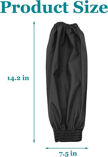 Miniatura 6 de Yzurbu Fundas para brazos, protector de poliuretano para brazo con puños elásticos, impermeable, resistente al aceite, resistente al ácido