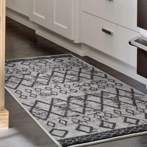 Miniatura 26 de Antep Rugs - Alfombras antideslizantes de 2 x 7 pies (antideslizante) con parte trasera de goma, de estilo antiguo, bohemio, marroquí y con pelo Azul