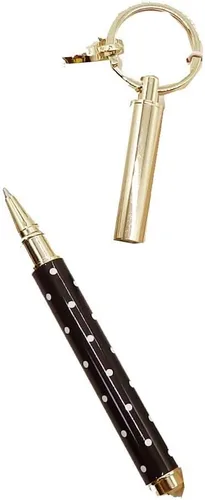 Miniatura 5 de Kate Spade New York - Llavero de bolígrafo de tinta negra con llave de metal, llavero de bolígrafo de tinta negra, punto de pin