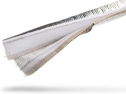 Miniatura 6 de Thermo-Tec 14030 Express Sleeve Aluminized Hose and Wire Protection, 3' x 1/2"- 1" I.D. , Plata