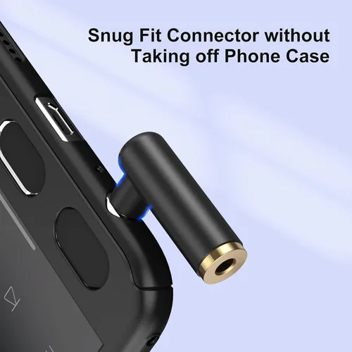 Miniatura 3 de CableCreation Adaptador de audio angular de 0.138 in, conector de auriculares estéreo TRRS de 1/8 macho a hembra compatible con auriculares