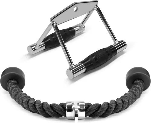 Miniatura 8 de Yes4All Juego de accesorios para máquina de cable de prensa de tríceps, accesorio desplegable LAT, accesorios de máquina de cable para gimnasio