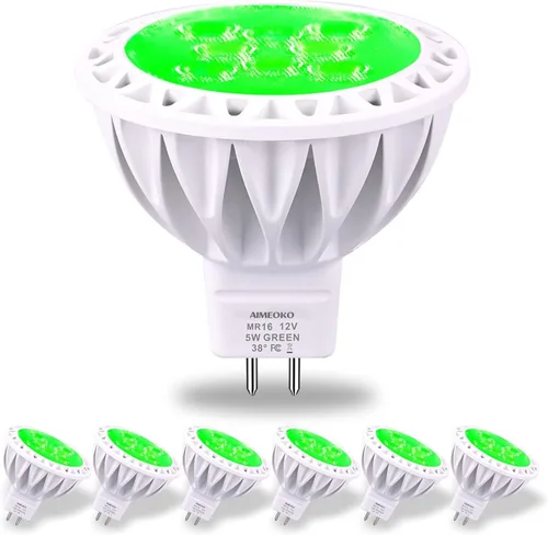 Miniatura 17 de Bombillas LED MR16, paquete de 6, 5 W (equivalente a 50 W de halógeno) 2700 K, blanco cálido, base GU5.3, 12 V, reflector no regulable, 38°, 450 lm
