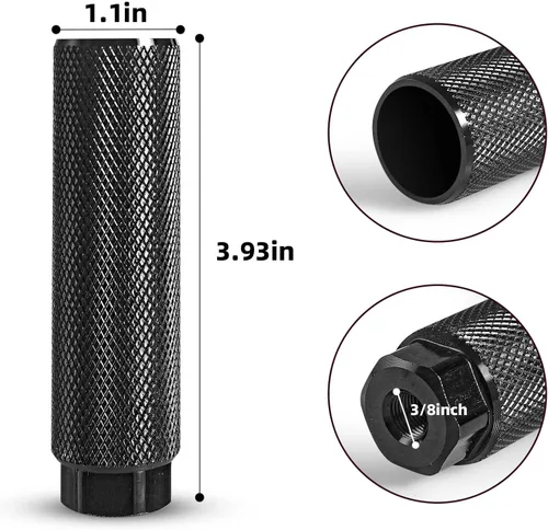 Miniatura 3 de Clavijas BMX, 2 unidades de aleación de aluminio para pedales de BMX, accesorios BMX Negro