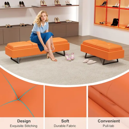 Miniatura 7 de kinbor Sillas de sala de espera, silla de invitados de oficina de piel sintética, banco de recepción tapizado de 5 asientos, muebles de vestíbulo