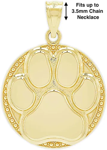 Miniatura 3 de Charm America Colgante de pata de perro dorado oro macizo de 10 quilates