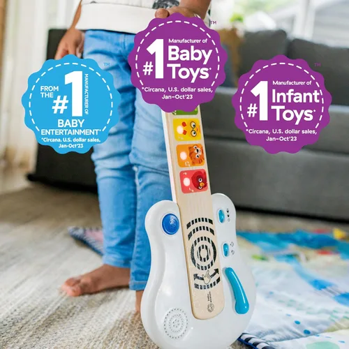 Miniatura 9 de Baby Einstein Strum Along Songs Magic Touch - Guitarra de juguete de madera con barra de Whammy, juguete de aprendizaje musical Montessori
