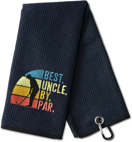 Miniatura 11 de DYJYBMY Best Grandpa by Par - Toalla de golf divertida, toallas de golf bordadas para bolsas de golf con clip, toalla de golf para abuelo, regalo