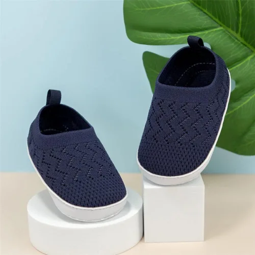 Miniatura 4 de Meckior - Zapatos para recién nacidos, tipo mocasines de lona con suela suave para recién nacidos, bebés, niños y niñas que estén dando sus primeros