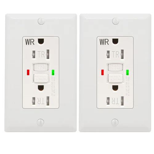 Miniatura 30 de POWAWINI - Enchufe GFCI de 15 amperios, certificación UL, receptáculos GFI de autocomprobación, resistentes a manipulaciones, resistente a la Blanco