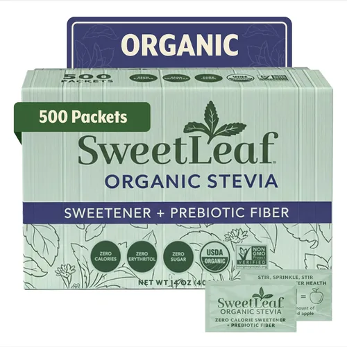 Miniatura 11 de SweetLeaf Paquetes de polvo de stevia orgánica, edulcorante cero calorías con extracto de hoja de stevia, sin aditivo edulcorante artificial, sin
