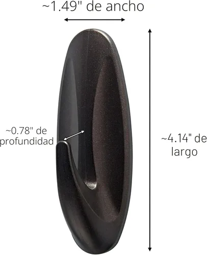 Miniatura 2 de Ganchos Command para exterior grandes de bronce, soporta hasta 5 lb, 3 ganchos y 4 tiras Command, ganchos de pared sin daños para colgar