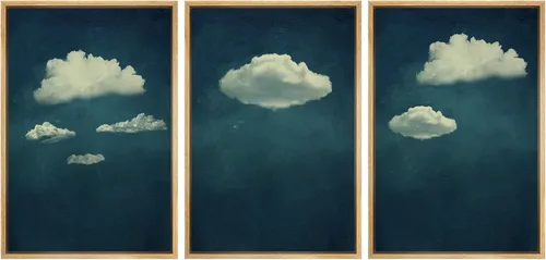 Miniatura 68 de SIGNWIN Lienzo enmarcado para pared, juego de arte de puesta de sol, horizonte, cielo, paisaje, fotografía, arte moderno, paisaje, relajante