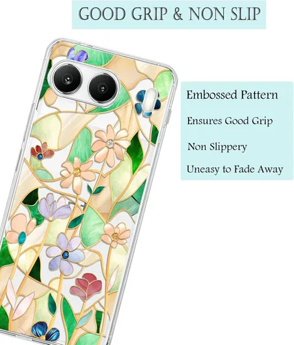 Miniatura 5 de Unov Case Designed for OnePlus Nord 4 5G, Crystal Clear Phone Case with [Anti-Slip Embossed Pattern], Shockproof Slim Protective