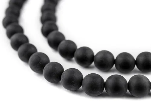 Miniatura 33 de The Bead Chest Cuentas de Jade Blanco Mate Redondas (8mm): Piedra Preciosa Orgánica Redonda Esférica de Energía con Poder de Sanación para Hacer