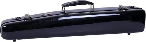 Miniatura 3 de Crossrock Funda recta de fibra de vidrio para saxofón soprano Acabado negro brillante, interior acolchado, correas de mochila - Carcasa rígida