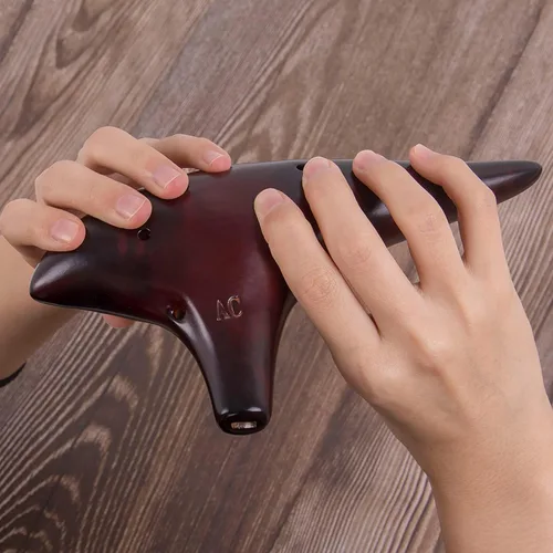 Miniatura 6 de AKLOT - Ocarina de 12 agujeros, Alto C, de cerámica ahumada, con bolsa protectora, libro de canciones para principiantes, para mayores de 15 años