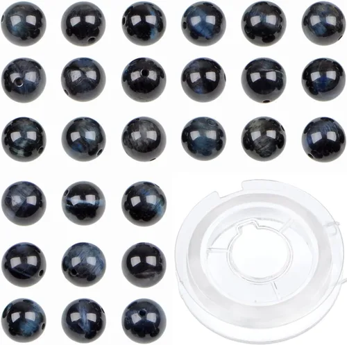 Miniatura 9 de Bymitel - Cuentas redondas de jade blanco natural de 5/32 de pulgada, 210 unidades de piedras preciosas auténticas para bricolaje y fabricación