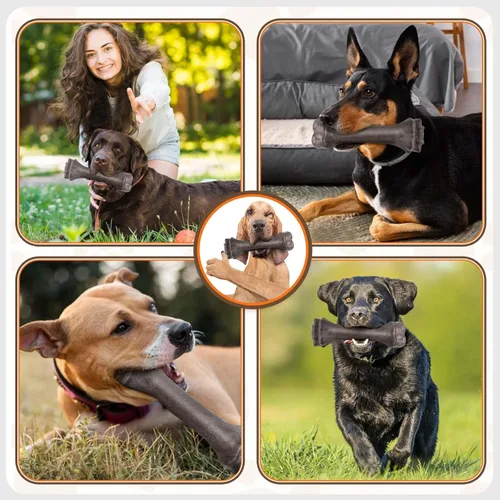 Miniatura 7 de Juguetes para perros para masticadores agresivos, juguete de huesos indestructibles para masticadores agresivos, juguete resistente para cachorros
