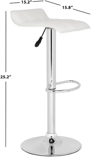 Miniatura 3 de Safavieh Home Collection Lamita Taburete giratorio ajustable de gas de 22.4 a 30.9 pulgadas