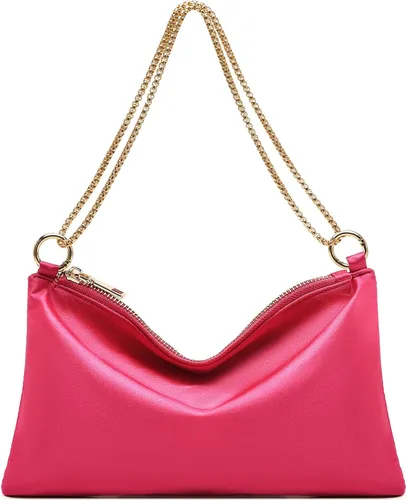 Miniatura 13 de oscaurt Bolso de noche para mujer, cartera de hombro de satén para graduación, compromiso, cóctel, fiesta, boda
