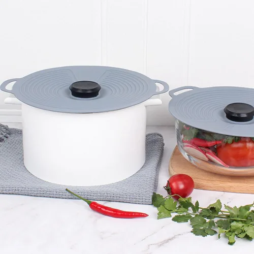 Miniatura 2 de Tapa universal de silicona para ollas y cuencos, reutilizable, elástica, cubierta de almacenamiento de alimentos, resistente al calor, tapa