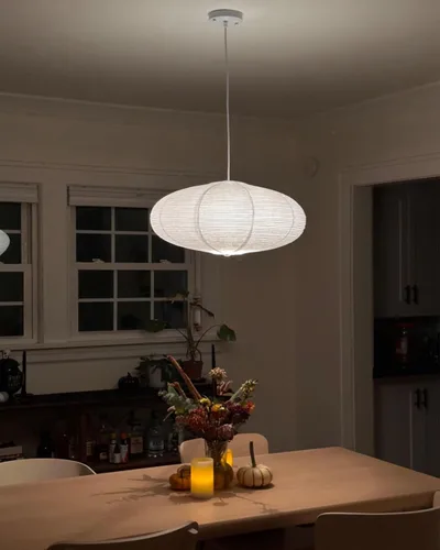 Miniatura 4 de Linternas de papel blanco, lámpara de linterna de papel Noguchi, linterna de papel colgante grande de 20.87", farol de papel de arroz chino/japonés