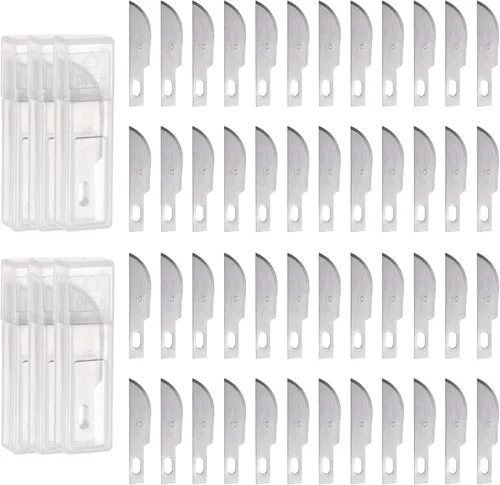 Miniatura 9 de HARFINGTON 40 cuchillas de repuesto para cuchillos Exacto #10, cuchillas de repuesto de precisión Exacto, cuchillas de repuesto para bricolaje