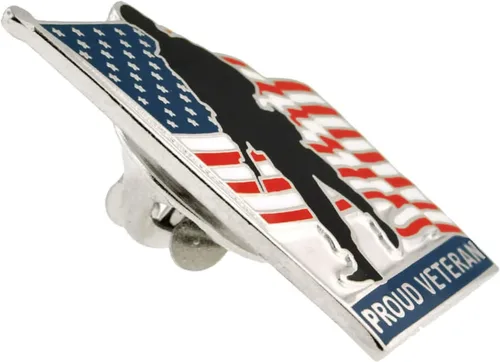 Miniatura 30 de PinMart Pin de veterano – Pin patriótico americano de solapa o sombrero – Orgulloso de ser retirado ejército, marina, fuerza aérea o cuerpo